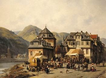unknow artist European city landscape, street landsacpe, construction, frontstore, building and architecture. 268 Germany oil painting art